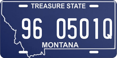 MT license plate 960501Q