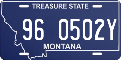 MT license plate 960502Y