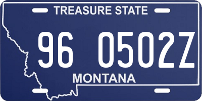 MT license plate 960502Z