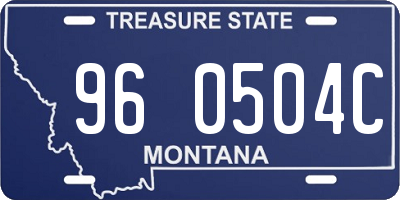 MT license plate 960504C