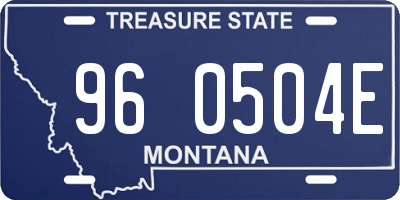 MT license plate 960504E