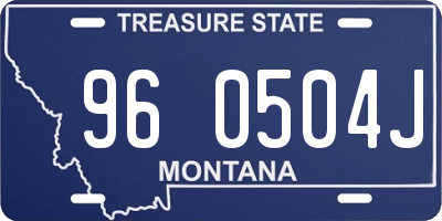MT license plate 960504J