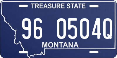 MT license plate 960504Q