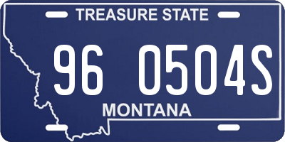MT license plate 960504S