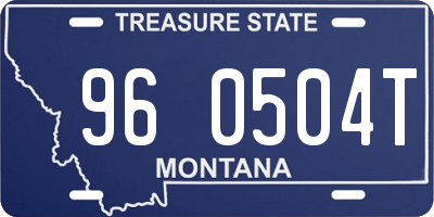 MT license plate 960504T