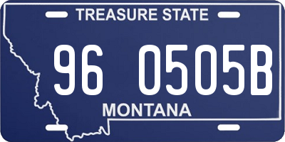 MT license plate 960505B