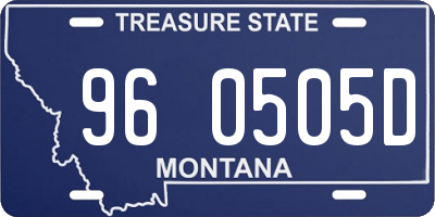 MT license plate 960505D