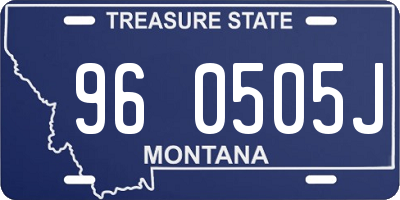 MT license plate 960505J