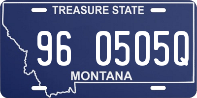 MT license plate 960505Q