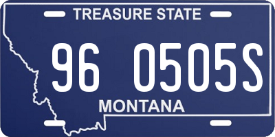 MT license plate 960505S