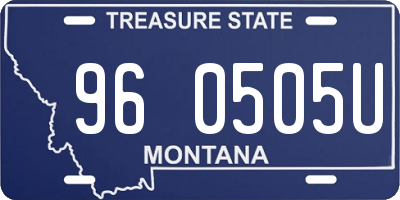 MT license plate 960505U