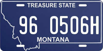 MT license plate 960506H