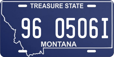 MT license plate 960506I