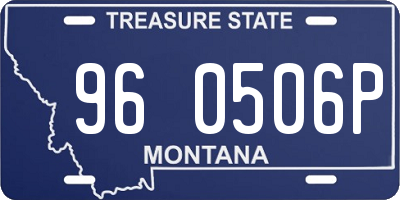 MT license plate 960506P