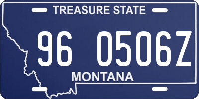 MT license plate 960506Z