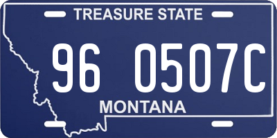 MT license plate 960507C