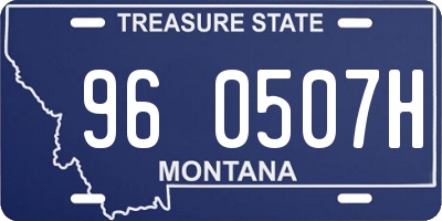MT license plate 960507H
