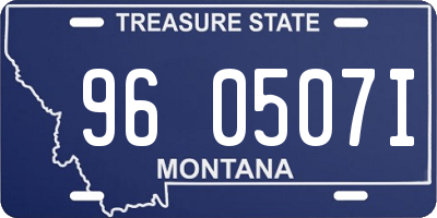 MT license plate 960507I
