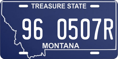 MT license plate 960507R