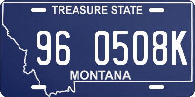 MT license plate 960508K