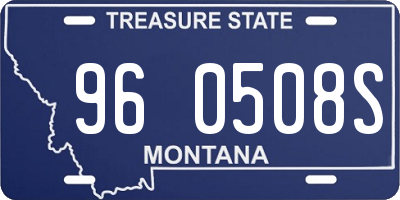 MT license plate 960508S