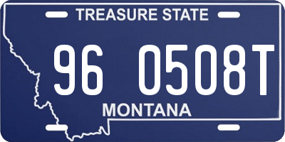 MT license plate 960508T