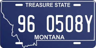 MT license plate 960508Y