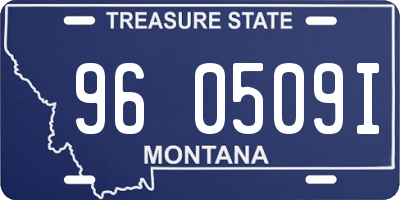 MT license plate 960509I