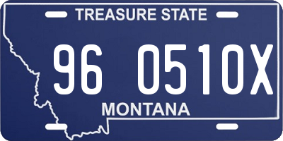 MT license plate 960510X