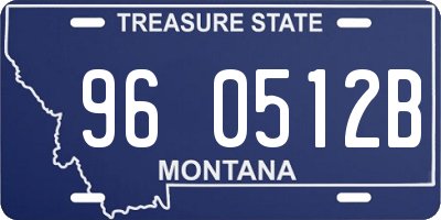 MT license plate 960512B