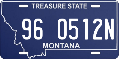 MT license plate 960512N