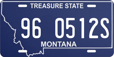 MT license plate 960512S