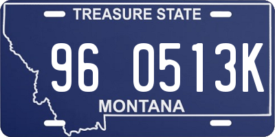 MT license plate 960513K