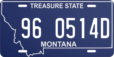 MT license plate 960514D