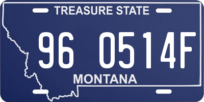MT license plate 960514F