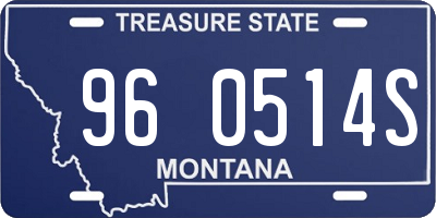 MT license plate 960514S