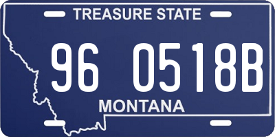 MT license plate 960518B