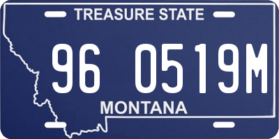 MT license plate 960519M