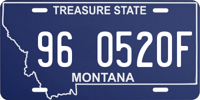 MT license plate 960520F
