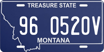 MT license plate 960520V