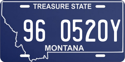 MT license plate 960520Y