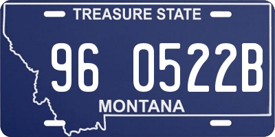 MT license plate 960522B