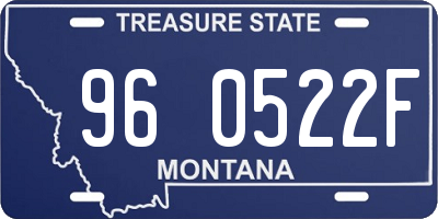 MT license plate 960522F