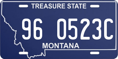 MT license plate 960523C