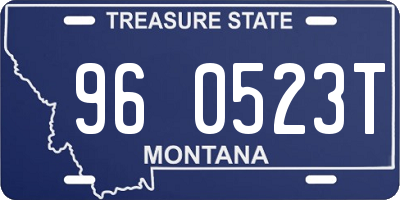 MT license plate 960523T