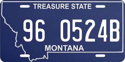 MT license plate 960524B