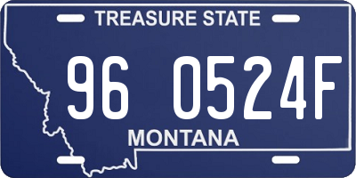MT license plate 960524F