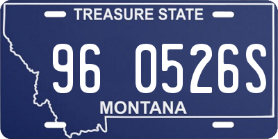 MT license plate 960526S