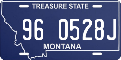 MT license plate 960528J
