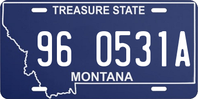 MT license plate 960531A